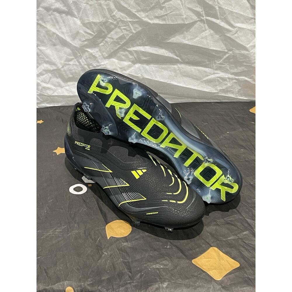 New Adidas Predator Elite Laceless FG Soccer Cleats Black Green US 13 (No Box)